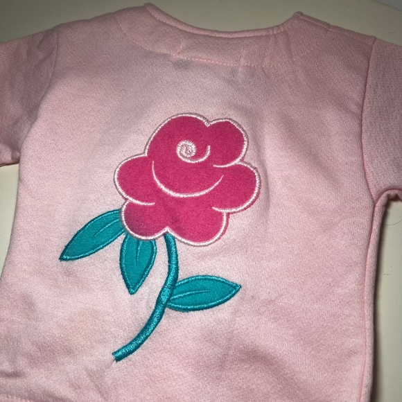 Dainty Cottagecore Pastel Pink Rose Jacket/Cardigan VTG 80s Oshkosh B'Gosh NWT